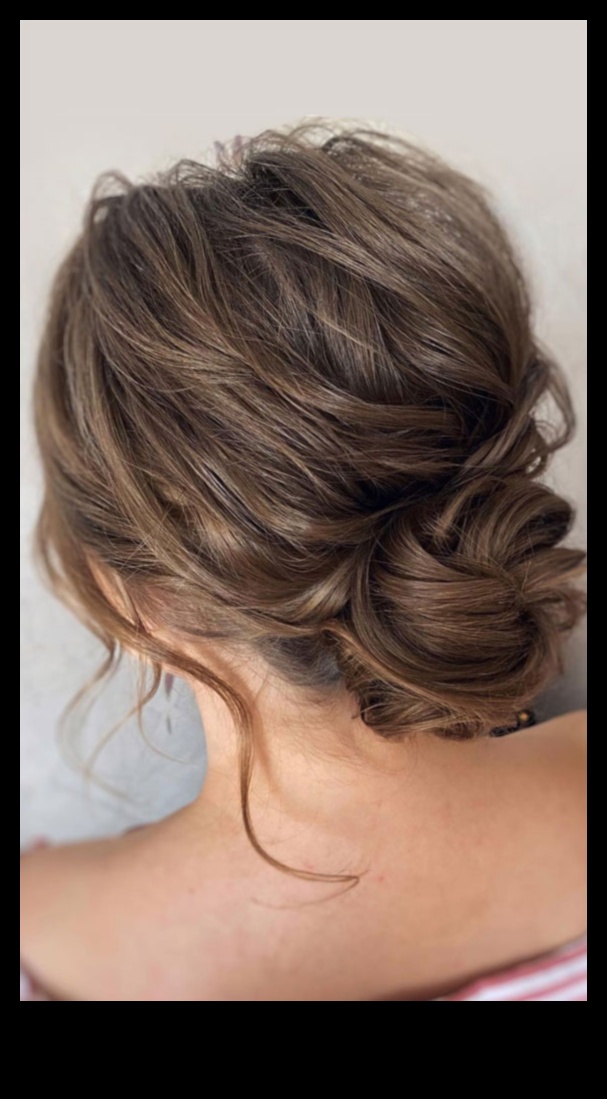 Messy Bun Magic: Updos fără efort și elegant pentru brunetă